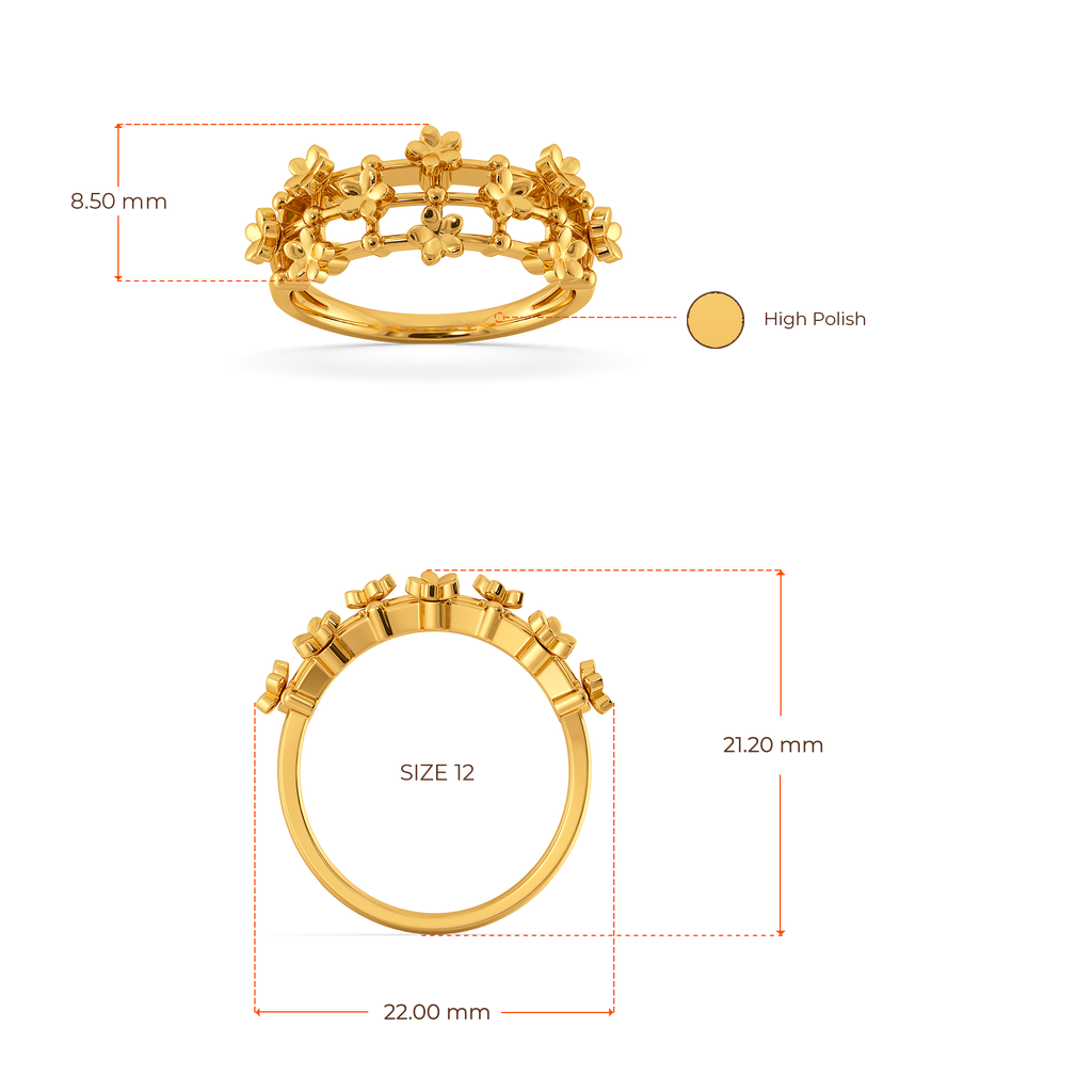 Bloom Lace Gold Rings image