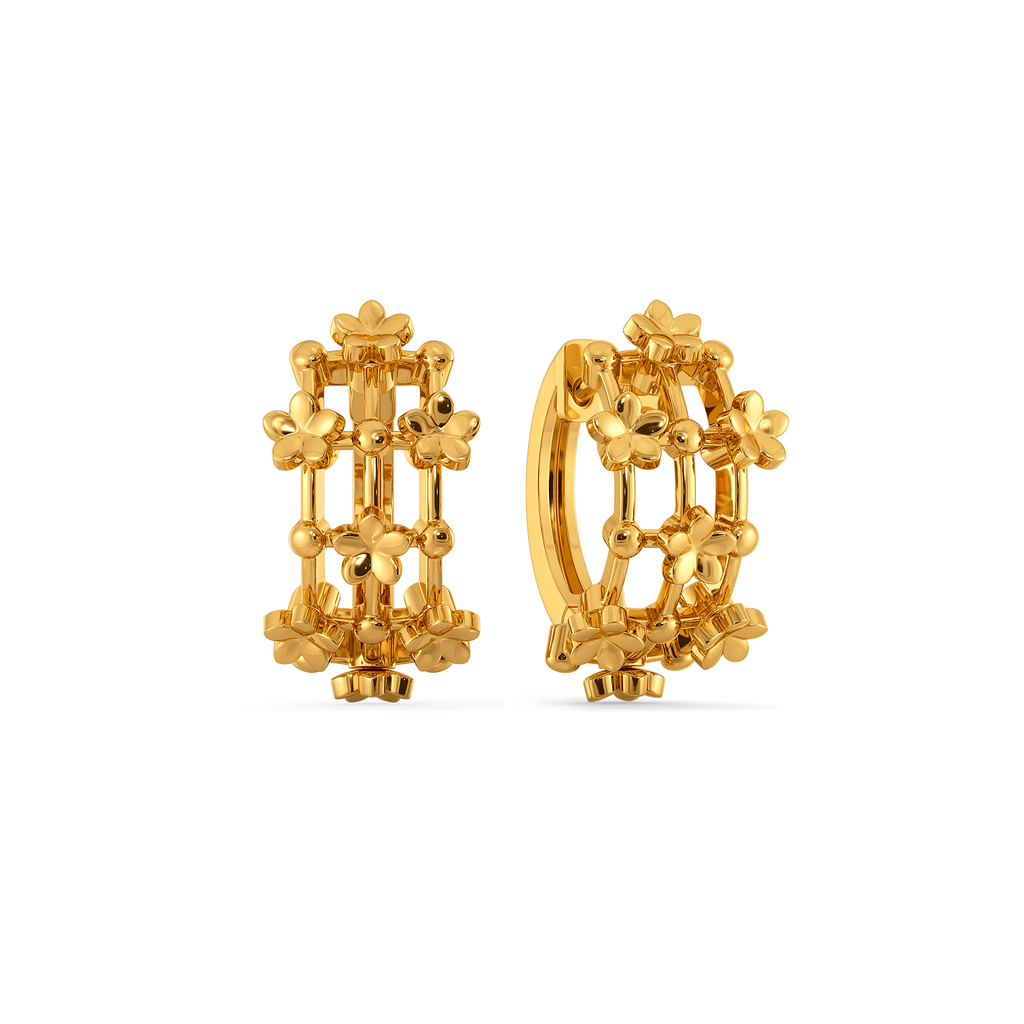 Bloom Lace Gold Earrings