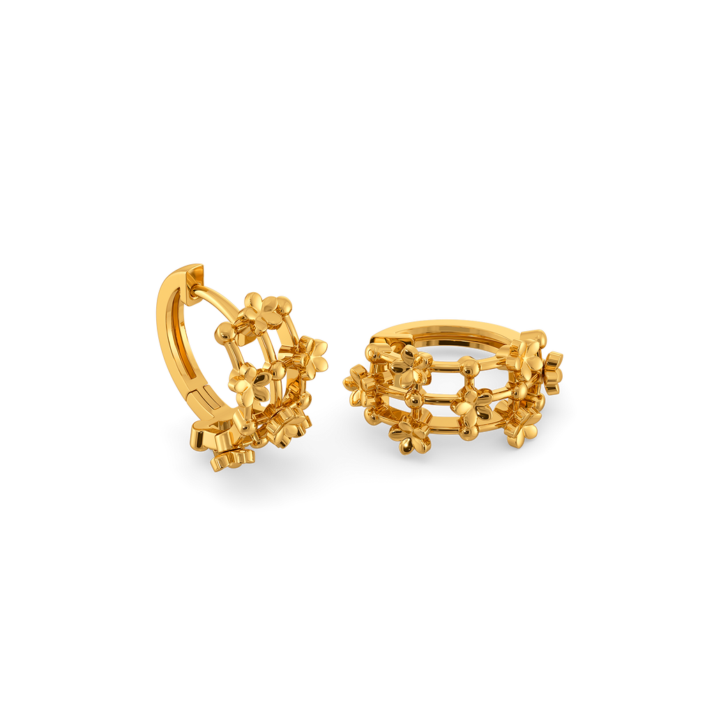 Bloom Lace Gold Earrings