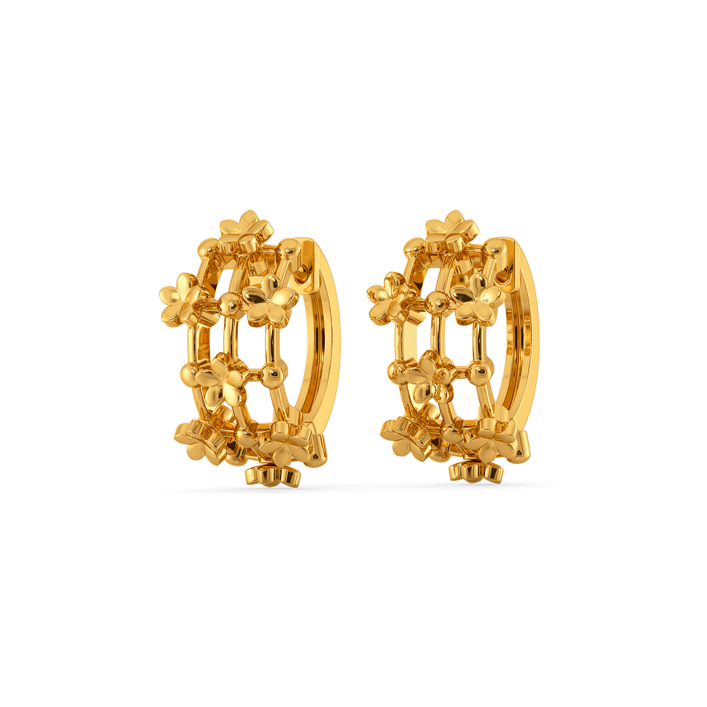 Bloom Lace Gold Earrings