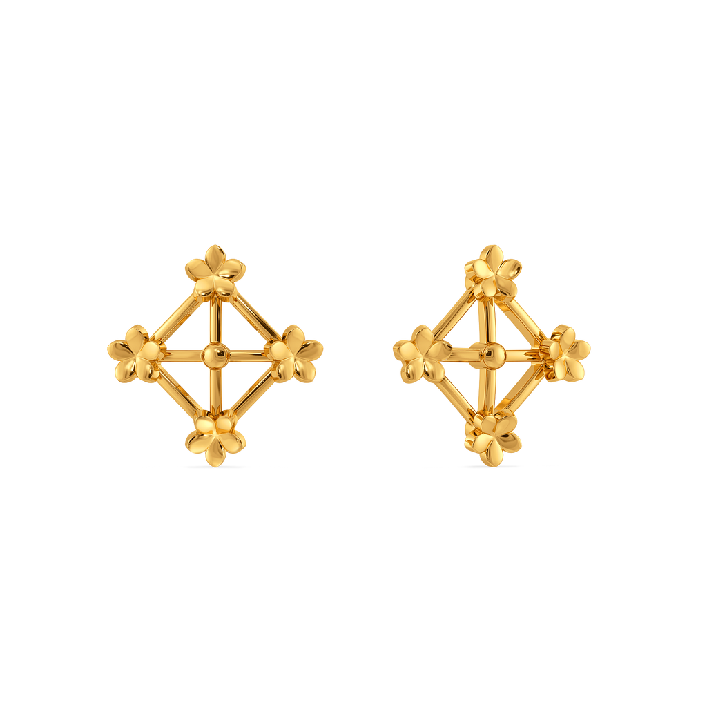 Bloom Lace Gold Earrings