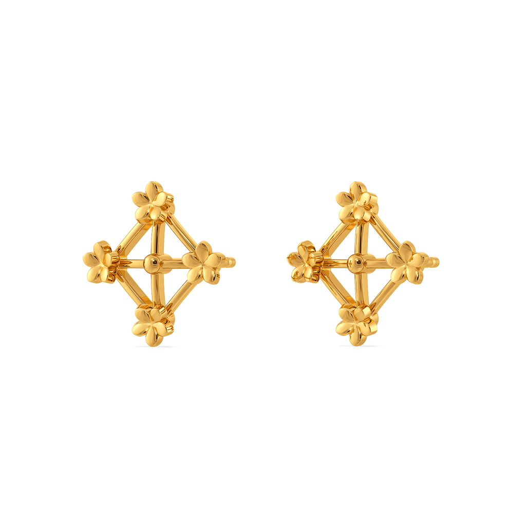 Bloom Lace Gold Earrings