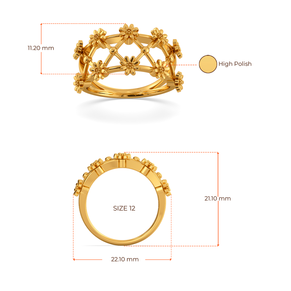 Lace Charm Gold Rings image