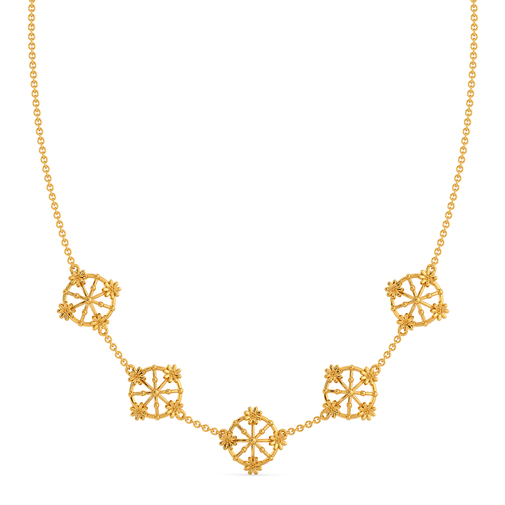 Lace Charm Gold Necklaces