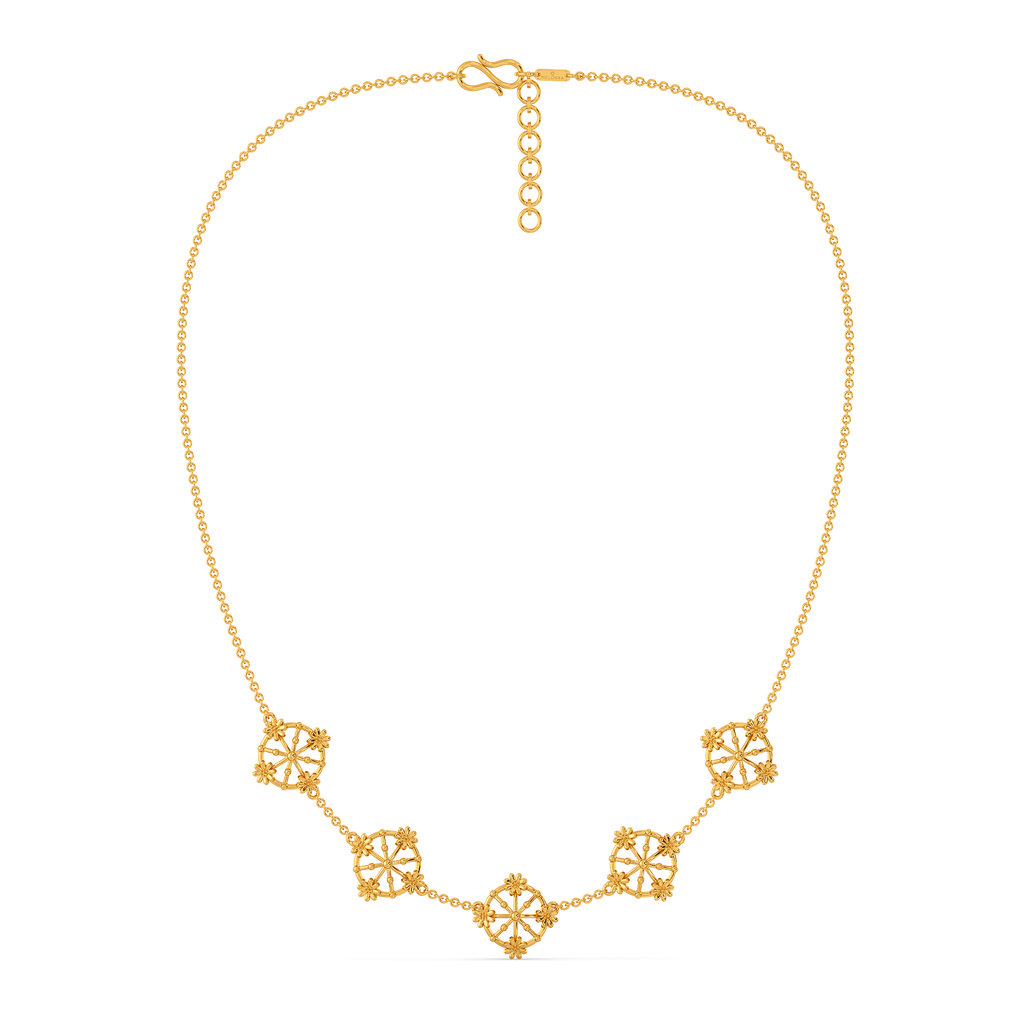 Lace Charm Gold Necklaces