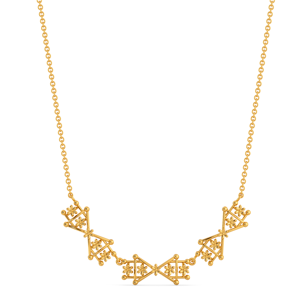 Vintage Lace Charm Gold Necklaces