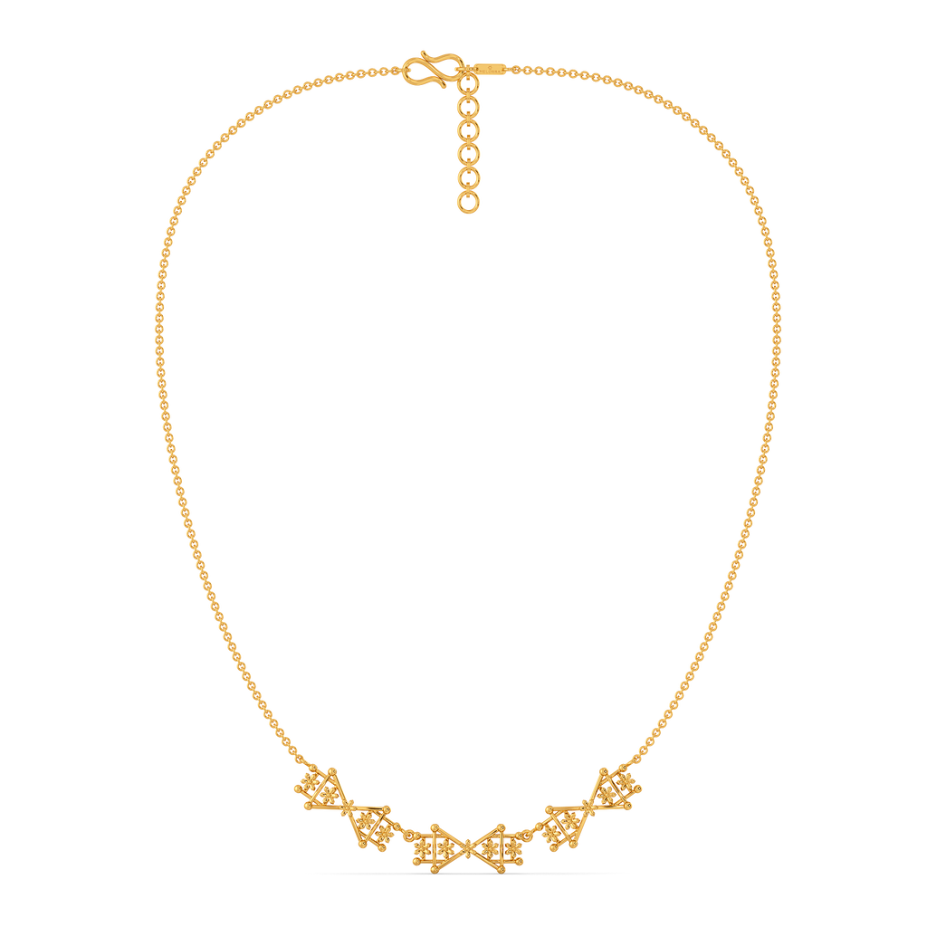 Vintage Lace Charm Gold Necklaces