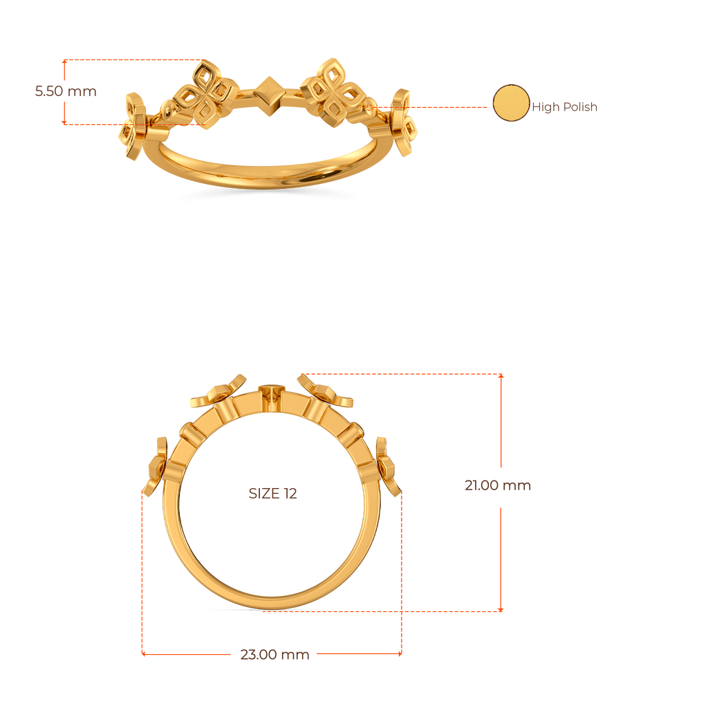 PLayful Lace Gold Rings image