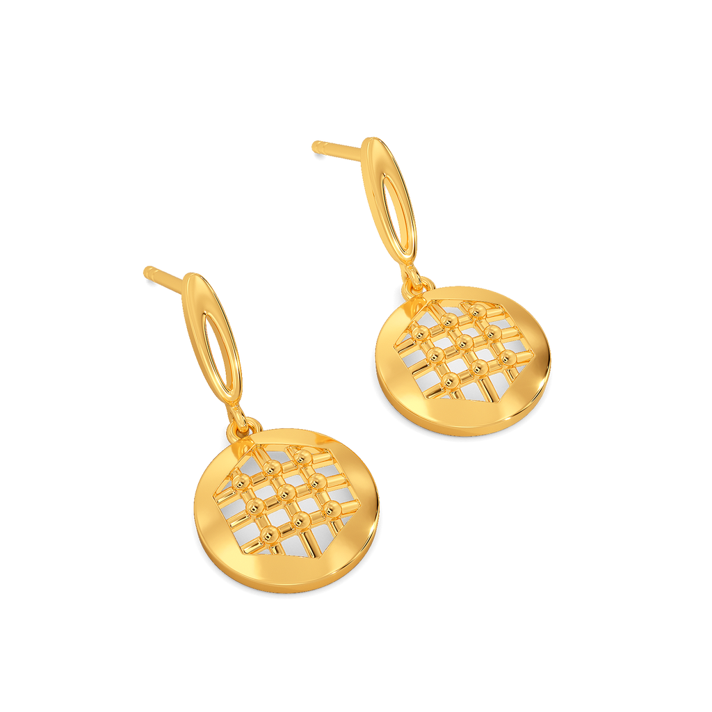 Plaid Perfect Gold Earrings