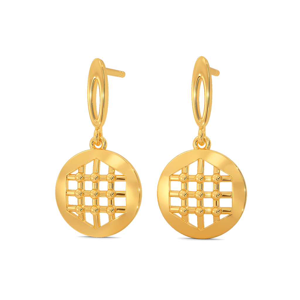 Plaid Perfect Gold Earrings