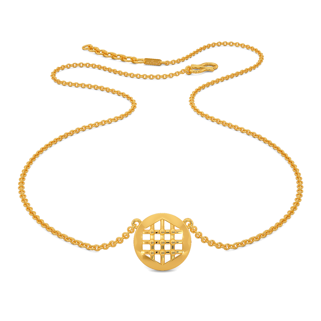 Plaid Perfect Gold Necklaces
