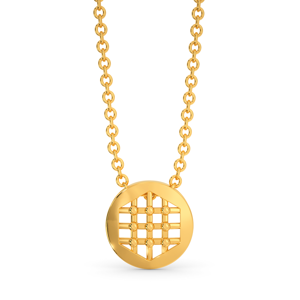 Plaid Perfect Gold Pendants