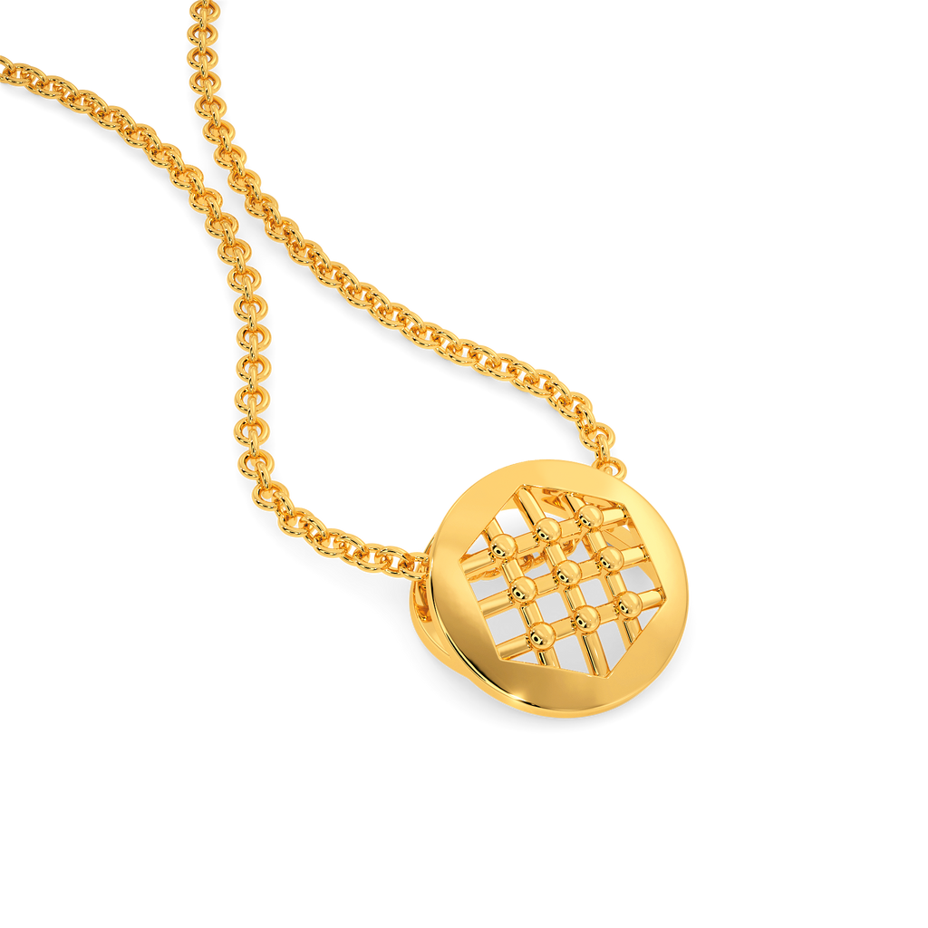 Plaid Perfect Gold Pendants