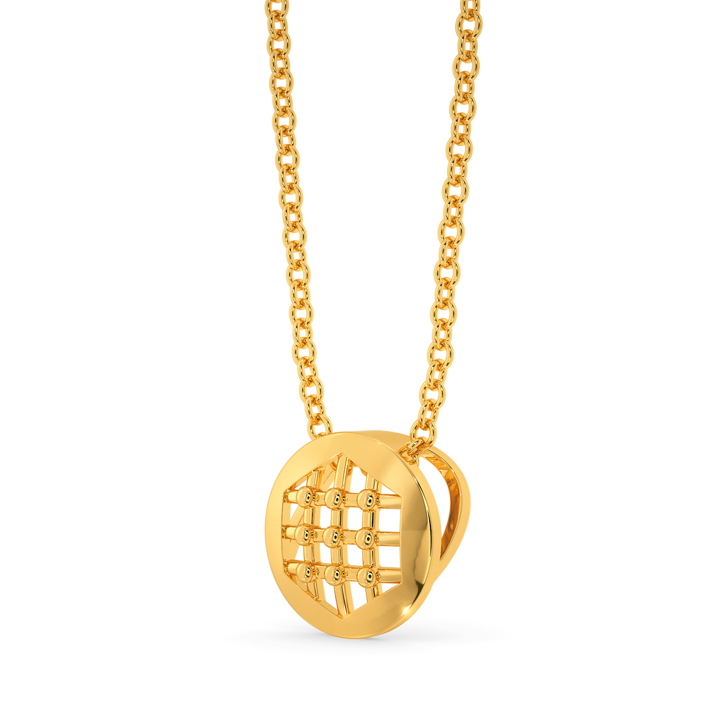 Plaid Perfect Gold Pendants