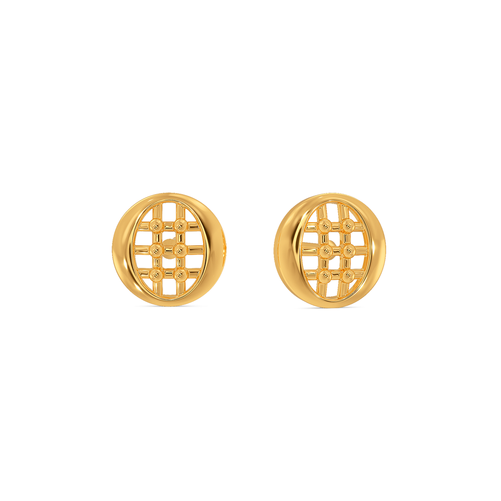 Plaid Perfect Gold Earrings
