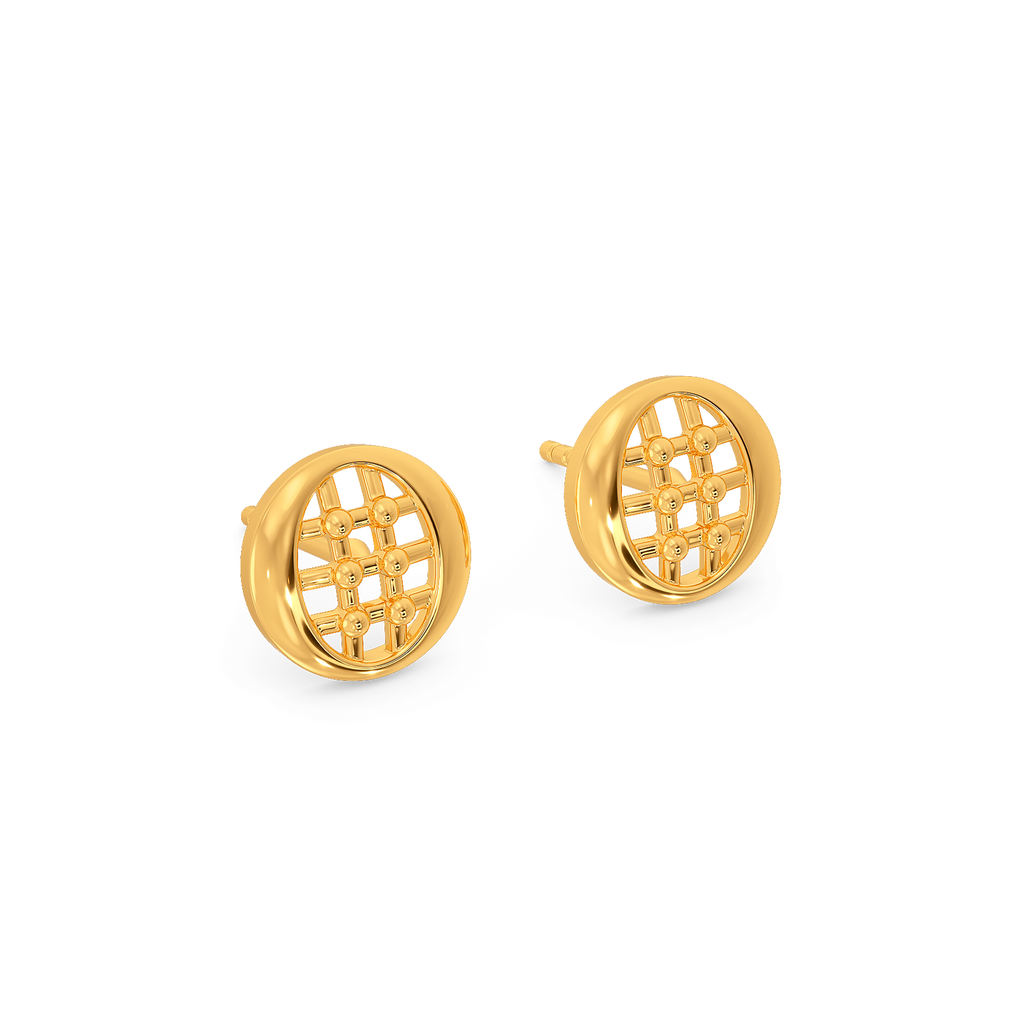 Plaid Perfect Gold Earrings
