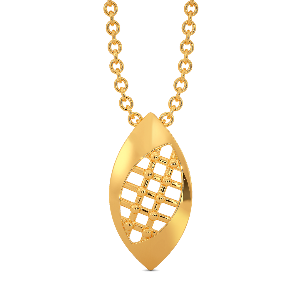 Mad over Plaid Gold Pendants