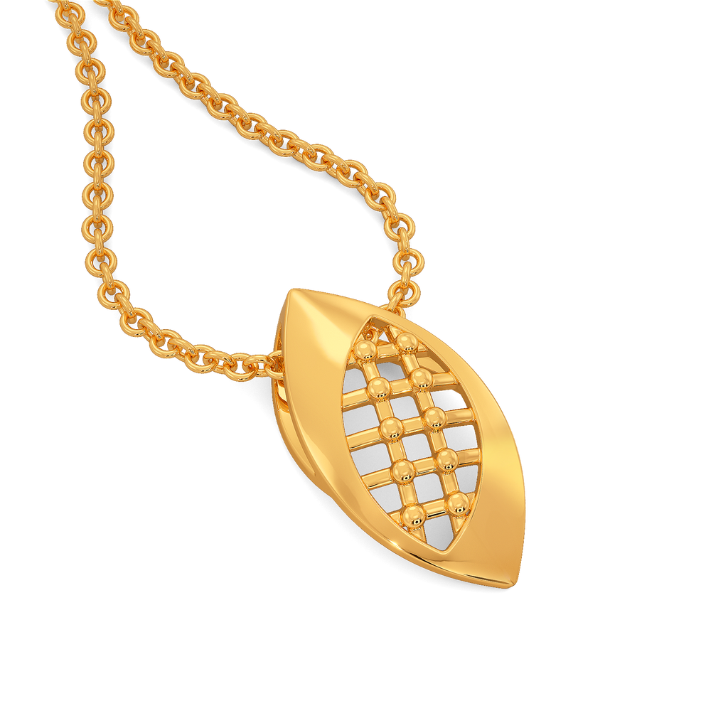 Mad over Plaid Gold Pendants