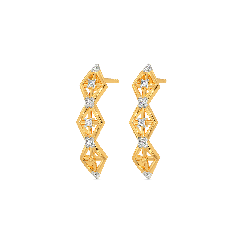 Plaid Soul Diamond Earrings