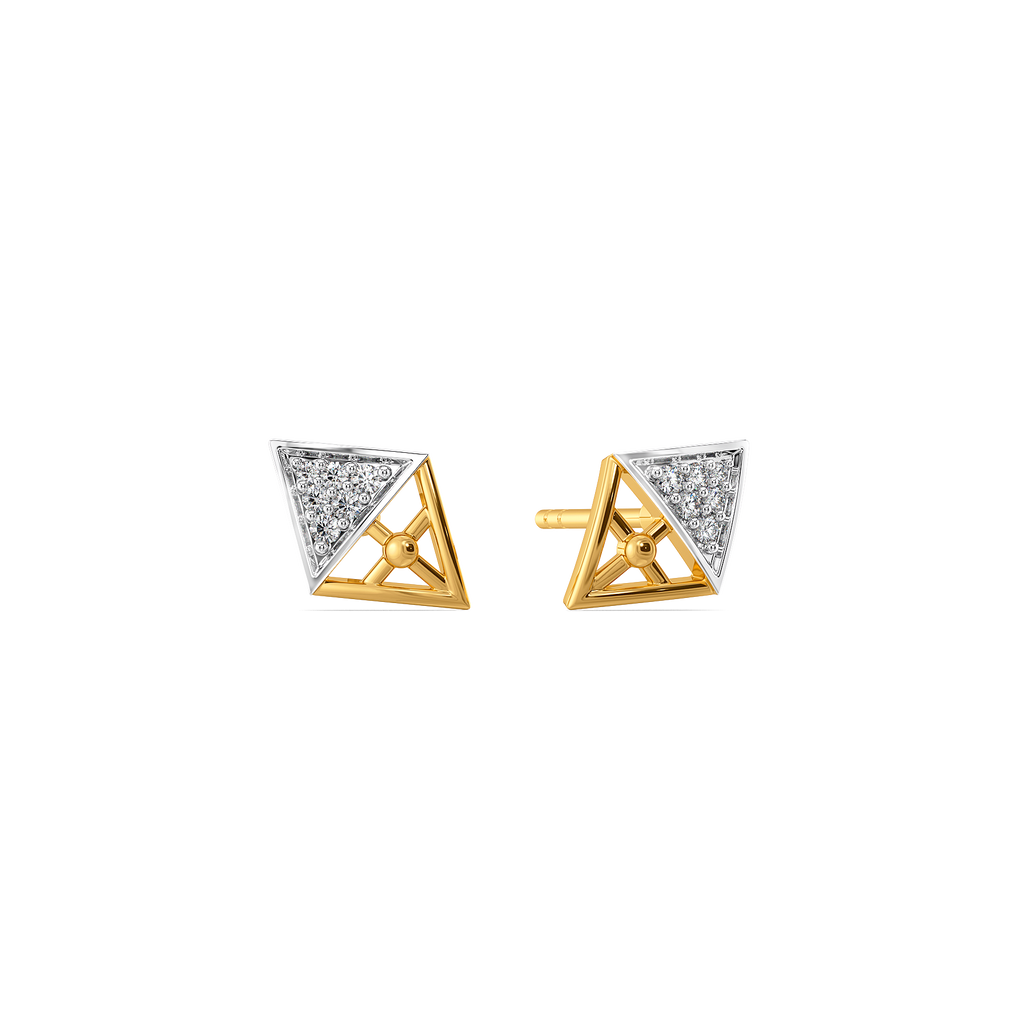 Plaid Soul Diamond Earrings