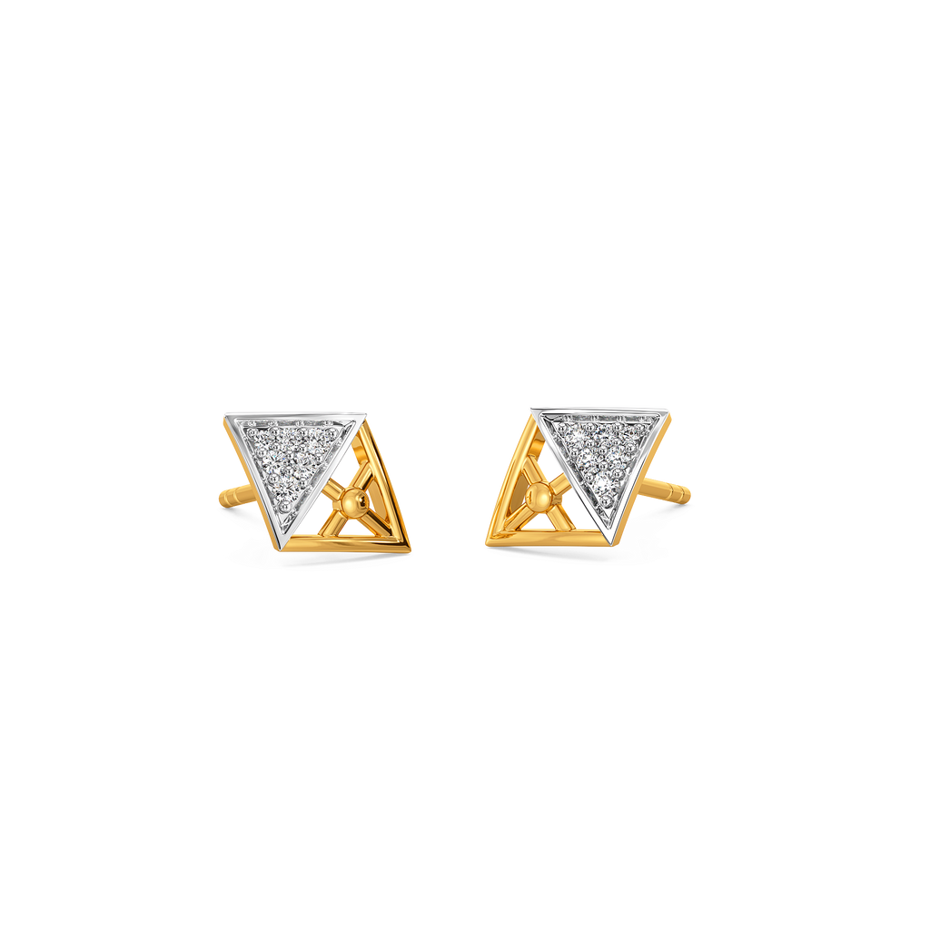 Plaid Soul Diamond Earrings