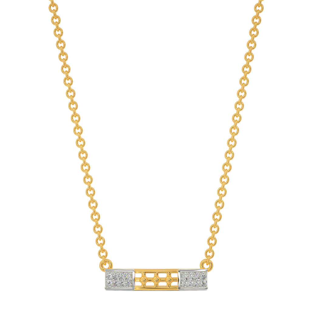 Classic Plaid Diamond Necklaces