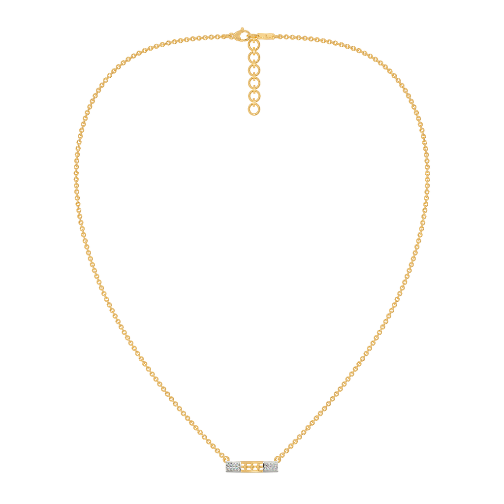 Classic Plaid Diamond Necklaces