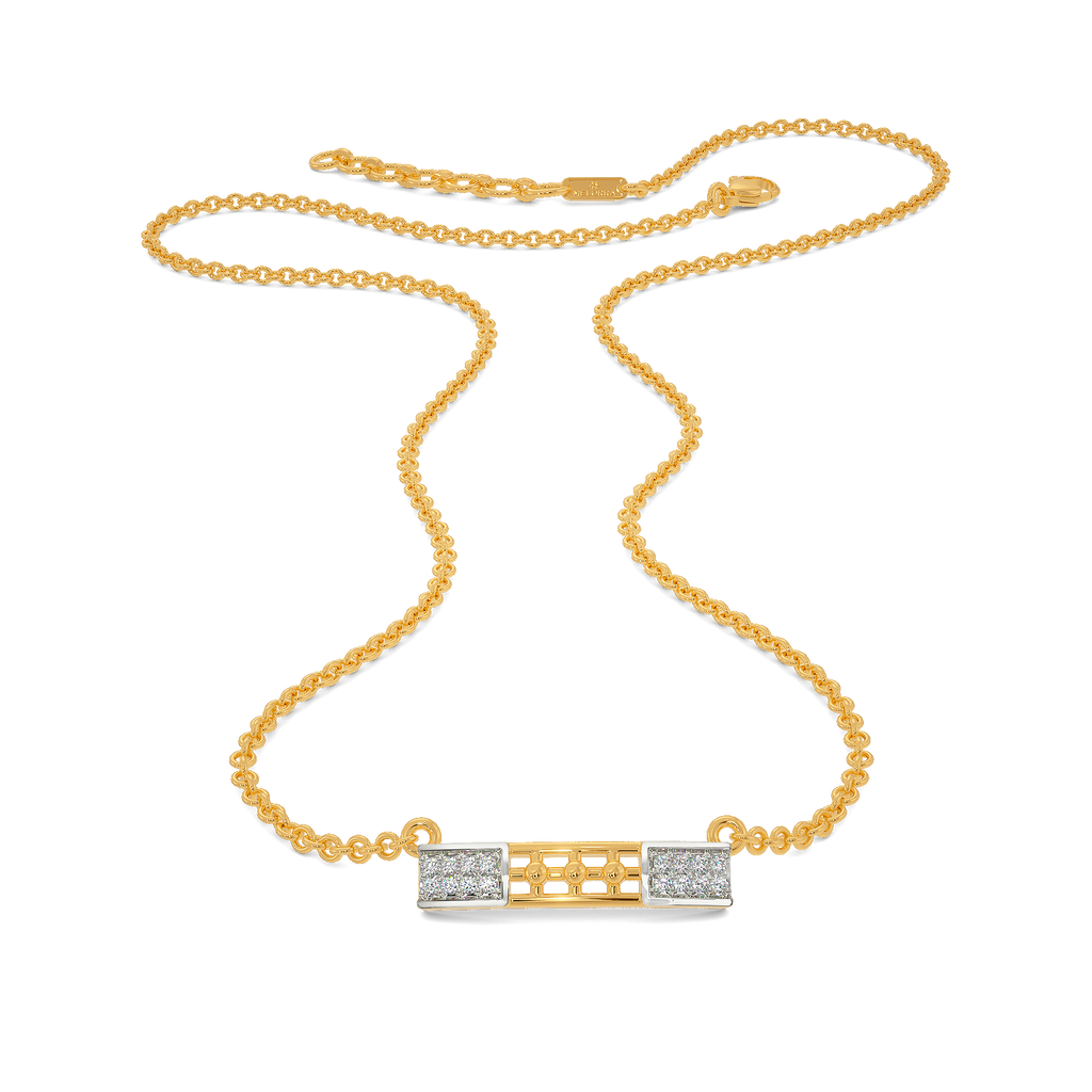 Classic Plaid Diamond Necklaces