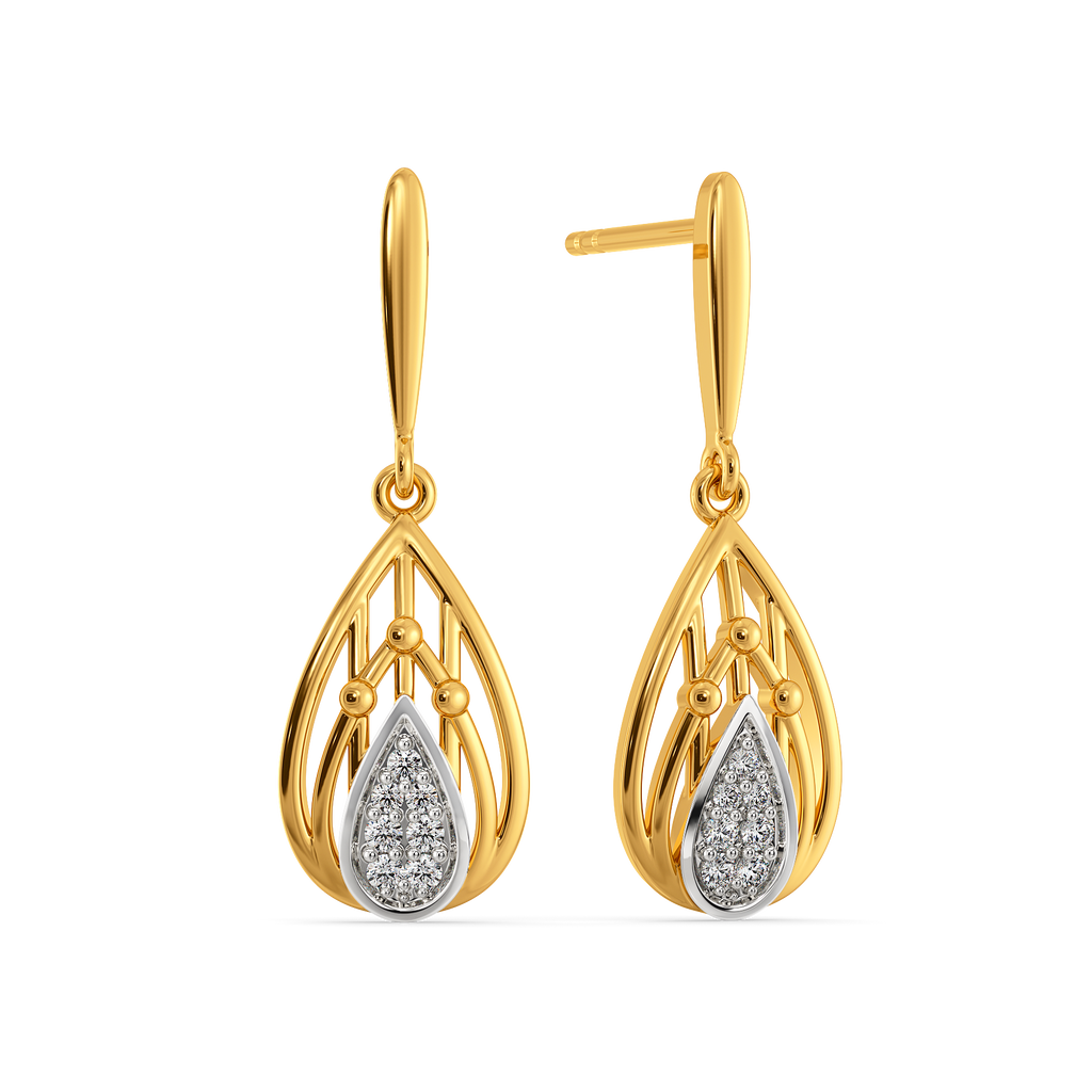 Wrapped in Plaid Diamond Earrings