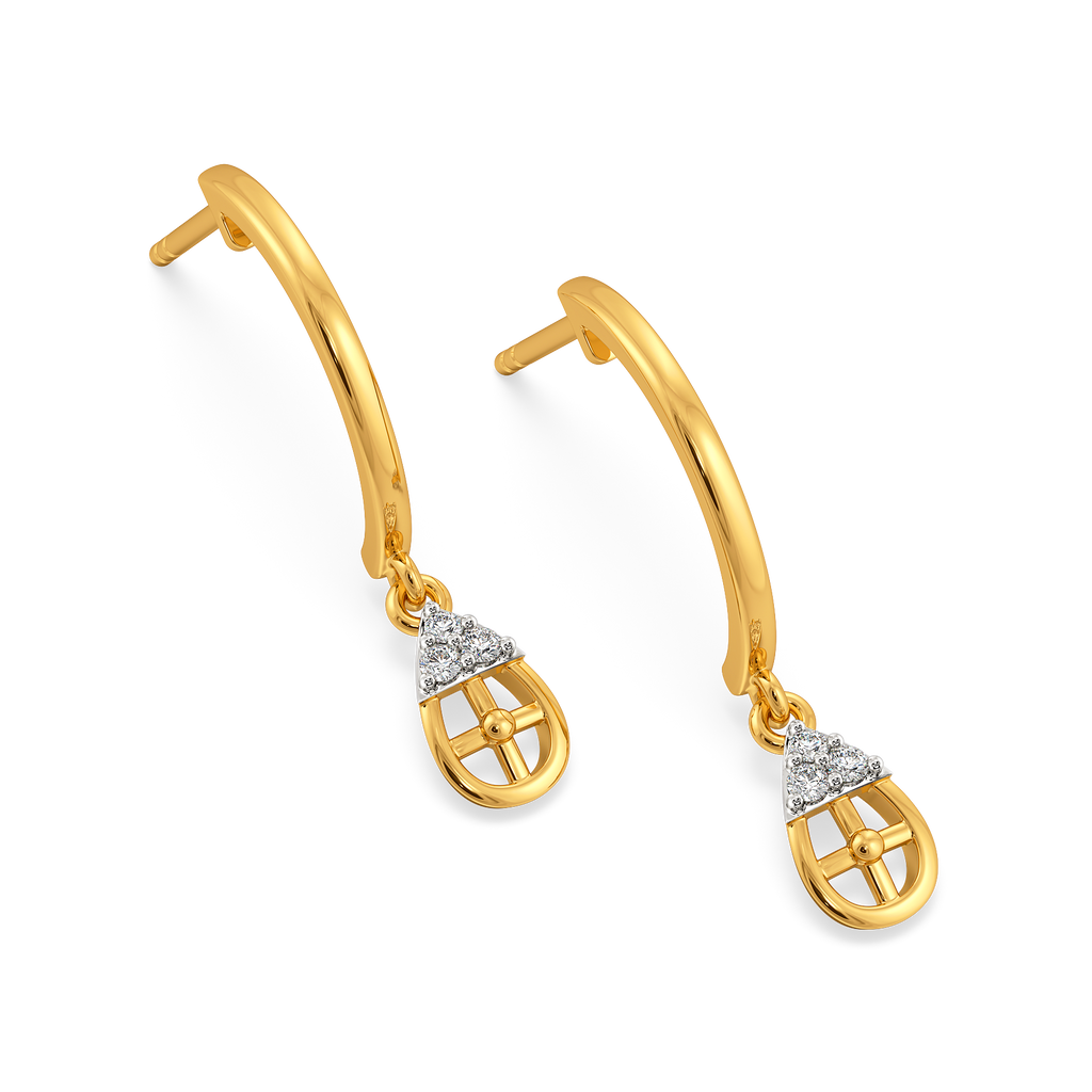 Wrapped in Plaid Diamond Earrings
