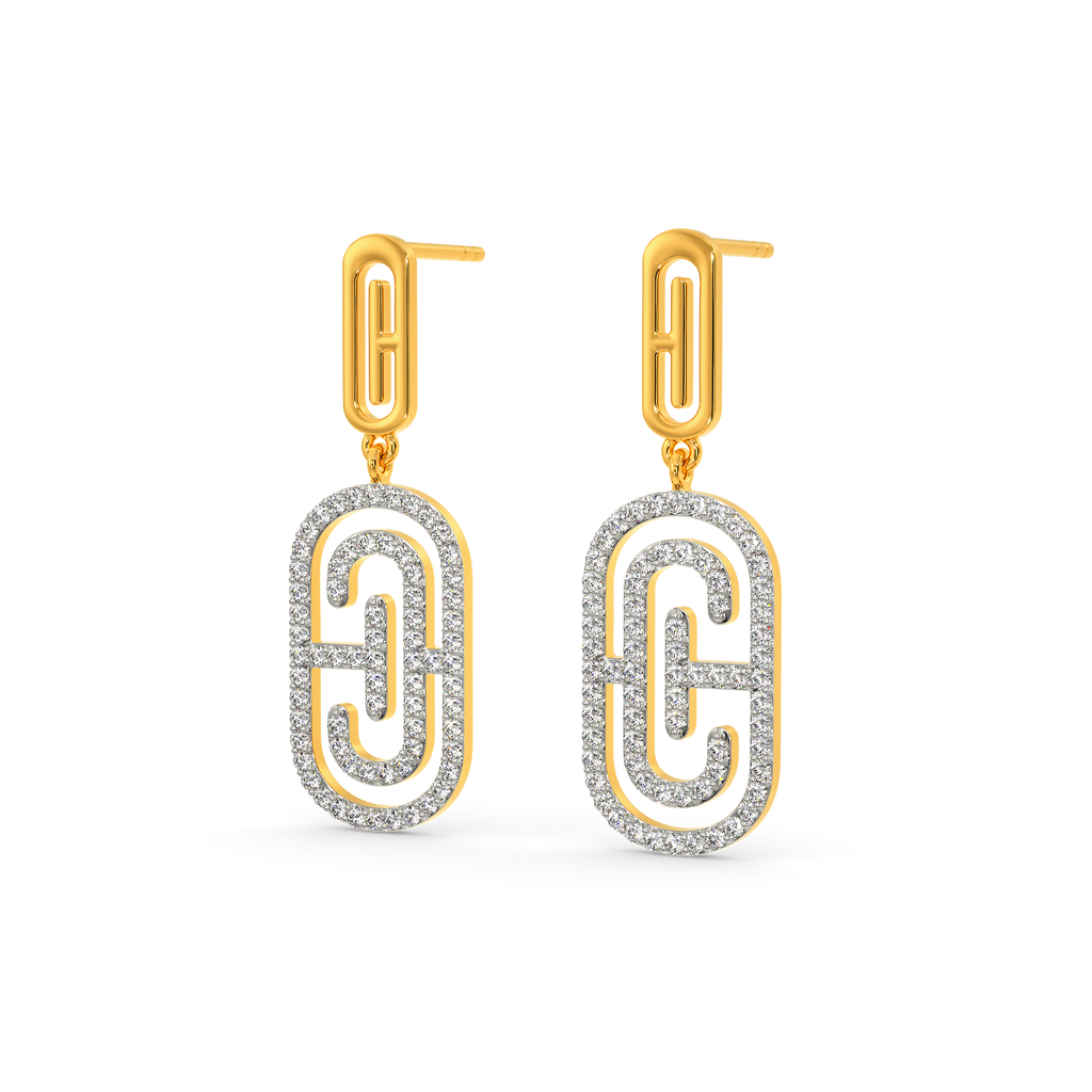 Make a Print Statement Diamond Earrings