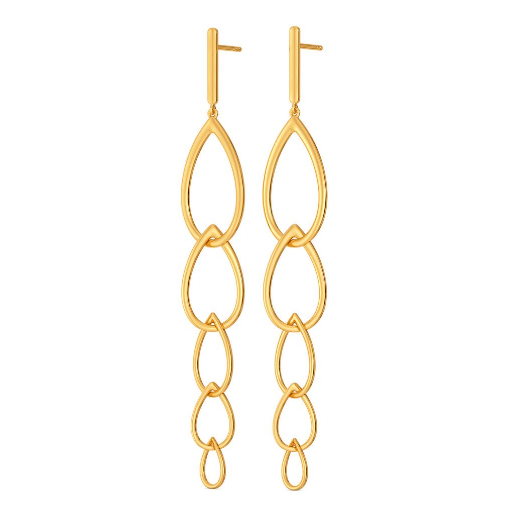 Blink A Link Gold Earrings