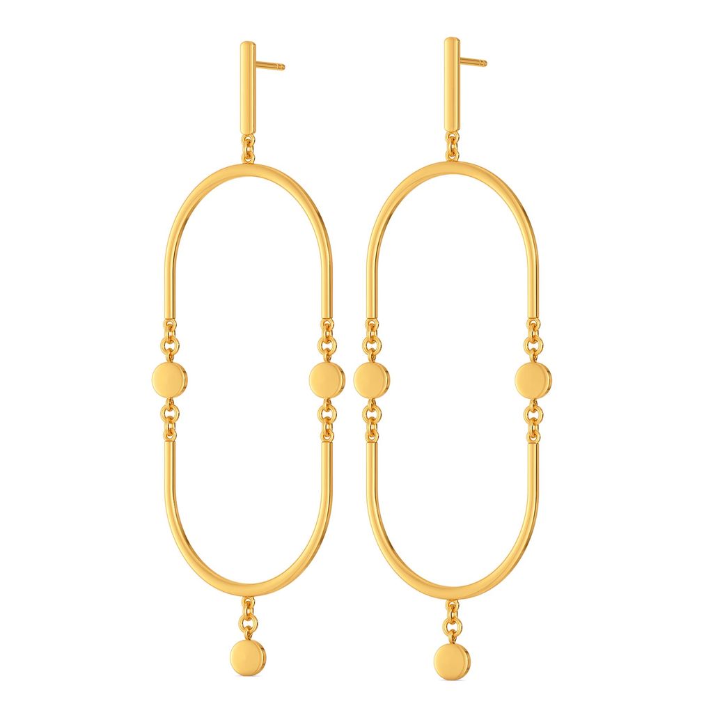 Casual Cuts Gold Earrings