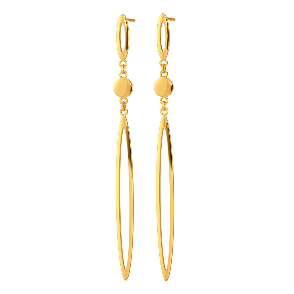 Shoulder Shift Gold Earrings