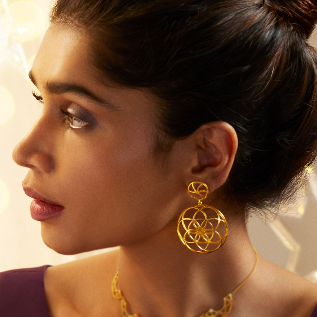 Song Of The Stars Gold Earrings