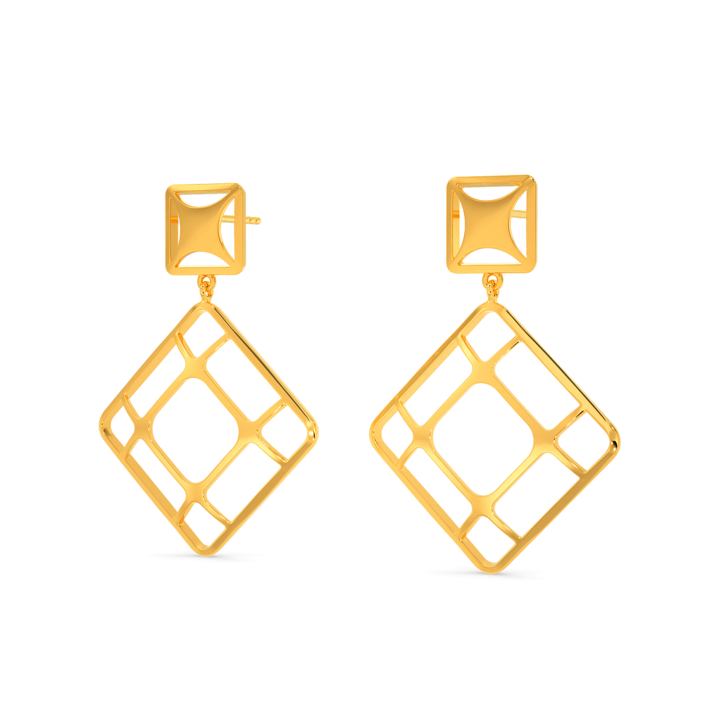 Your Cut Out Story Gold Earrings