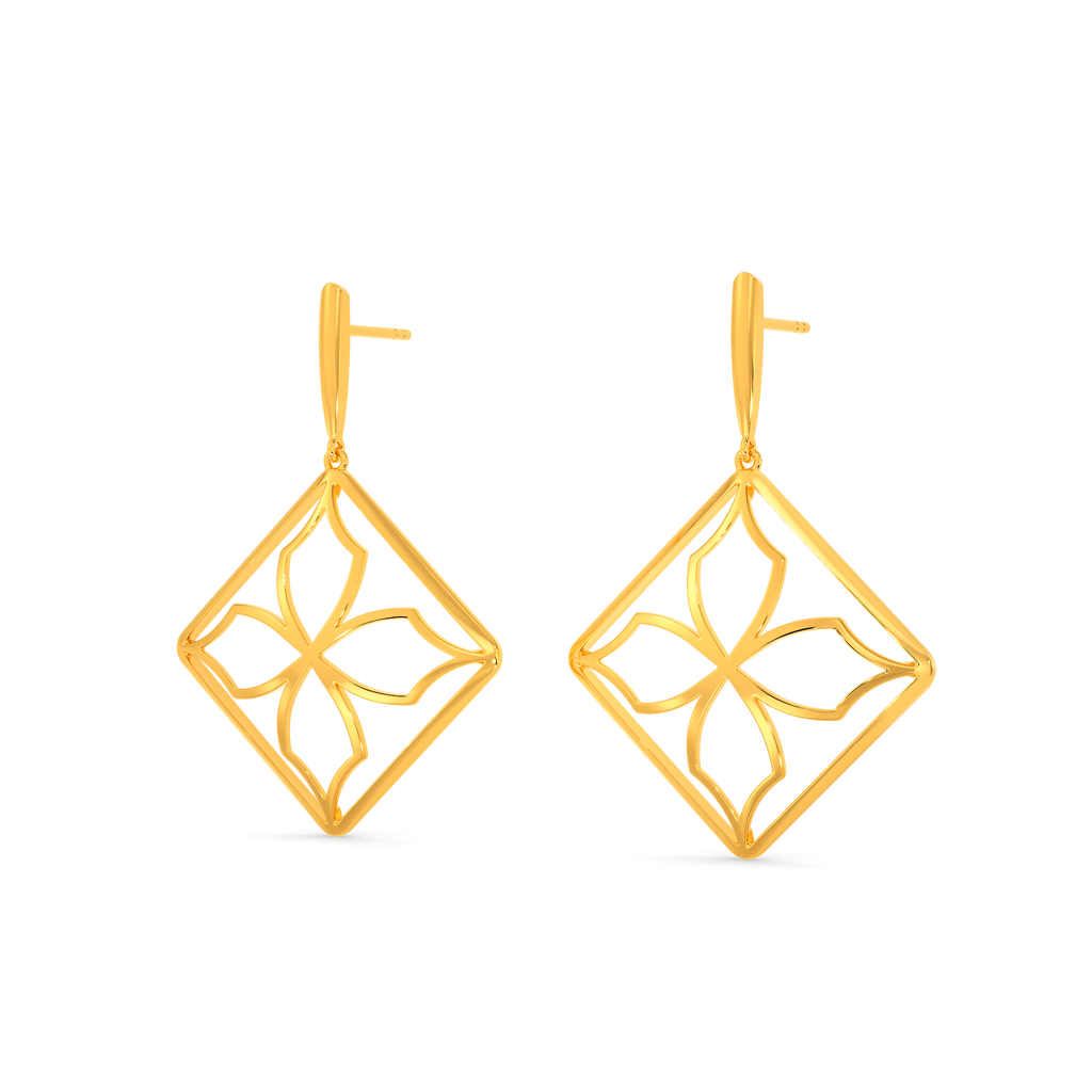 Perfect Cut Gold Earrings
