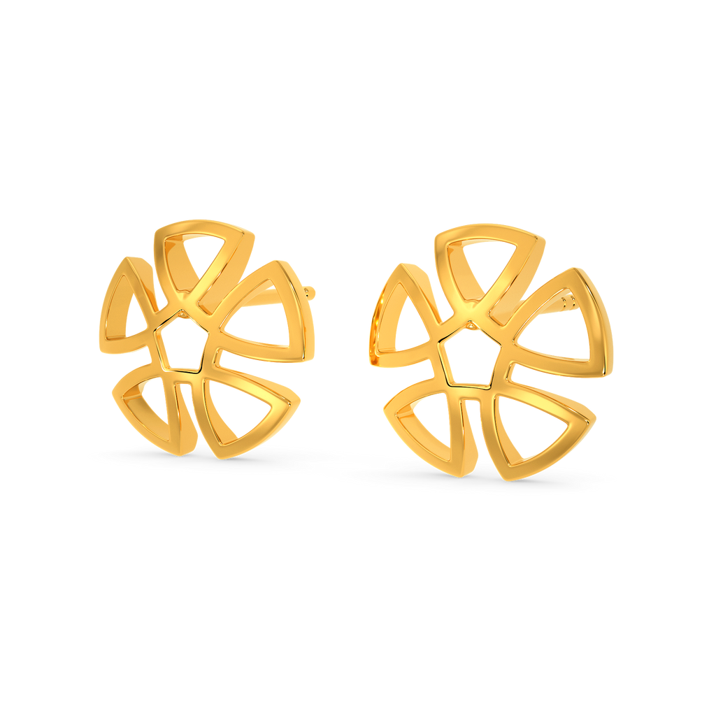 Take On The Cut Out Gold Earrings