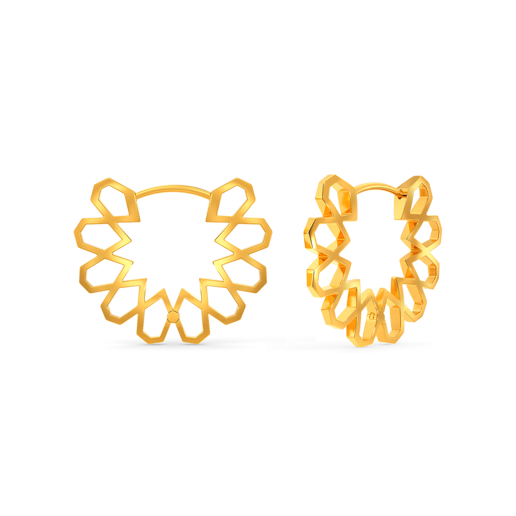 Cuts N More Gold Earrings