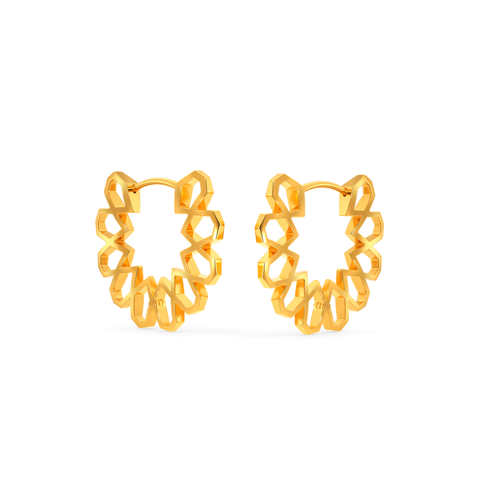 Cuts N More Gold Earrings