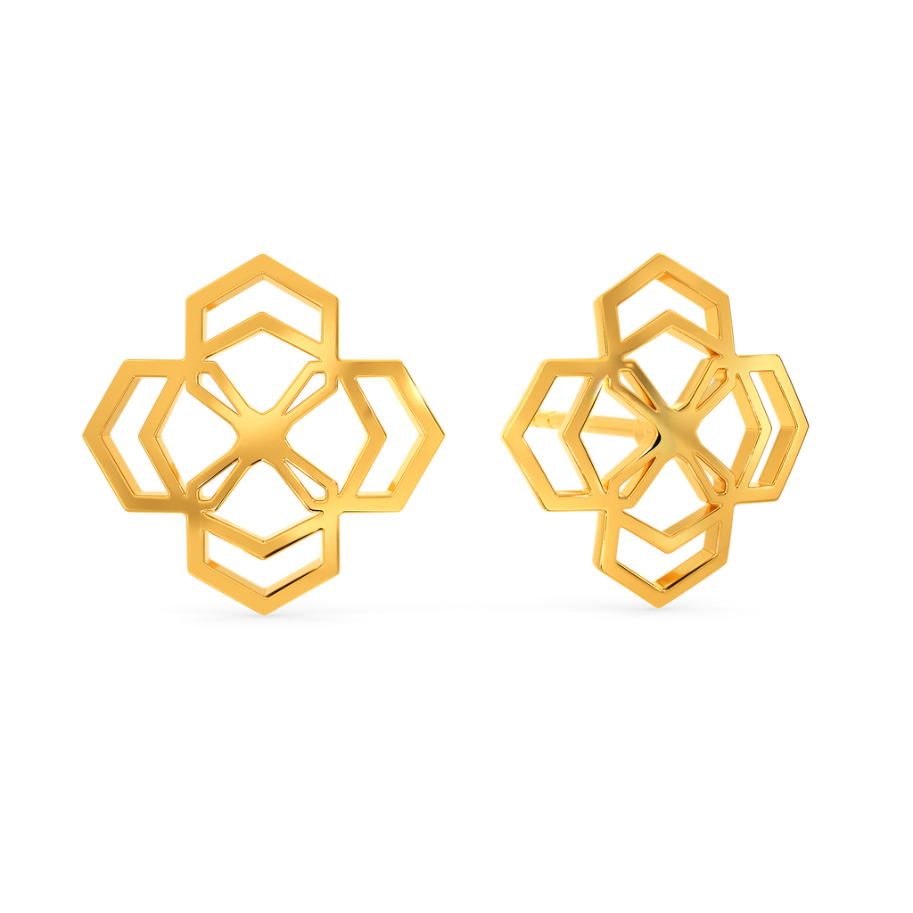 Cuts N More Gold Earrings