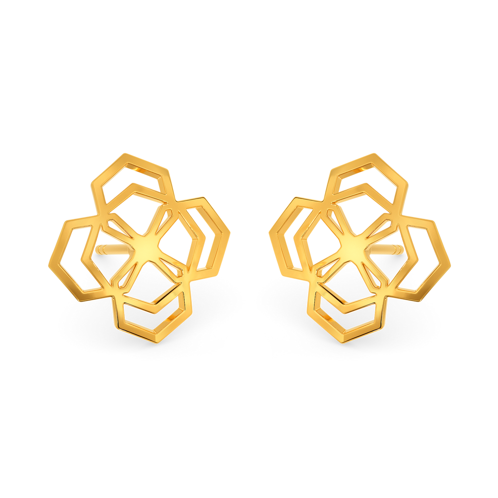 Cuts N More Gold Earrings
