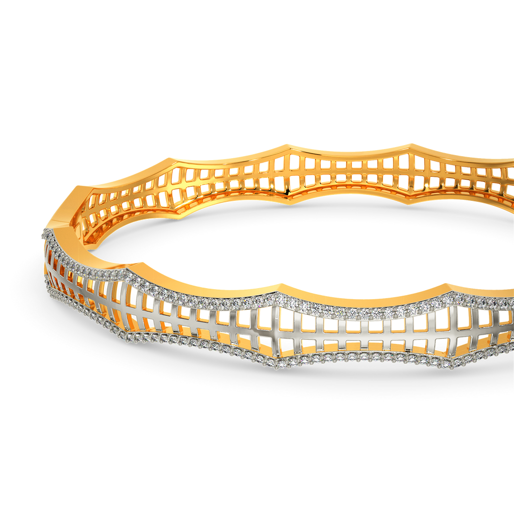 Cuts In Stars Diamond Bangles