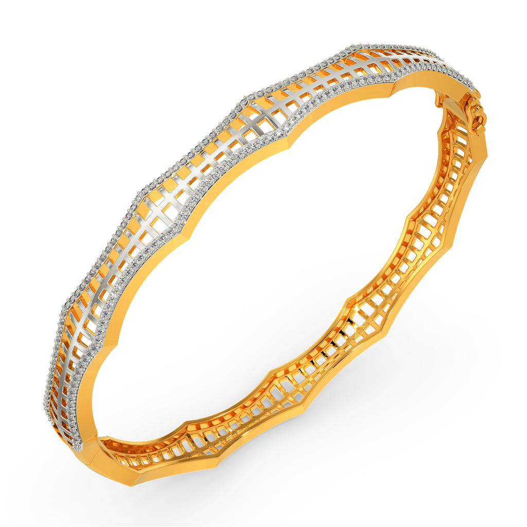 Cuts In Stars Diamond Bangles