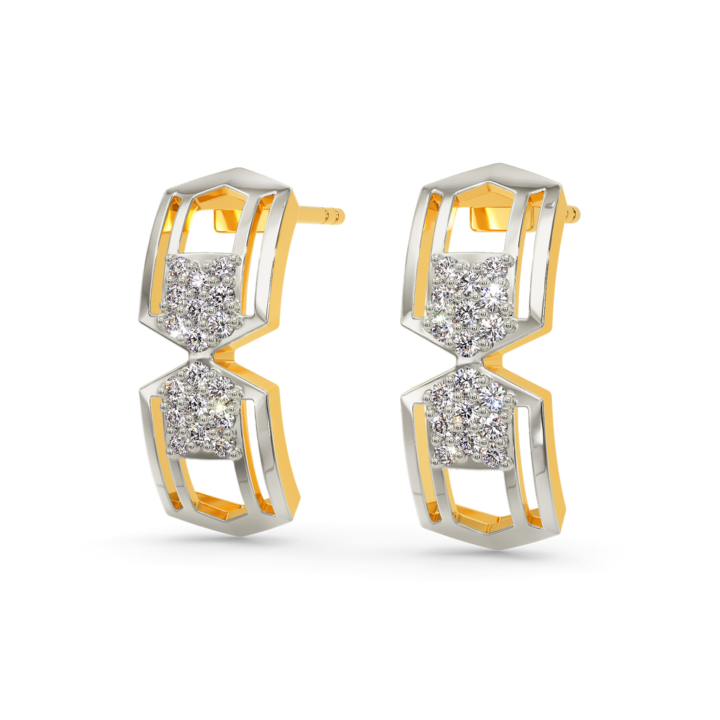 Hexa Cuts Diamond Earrings