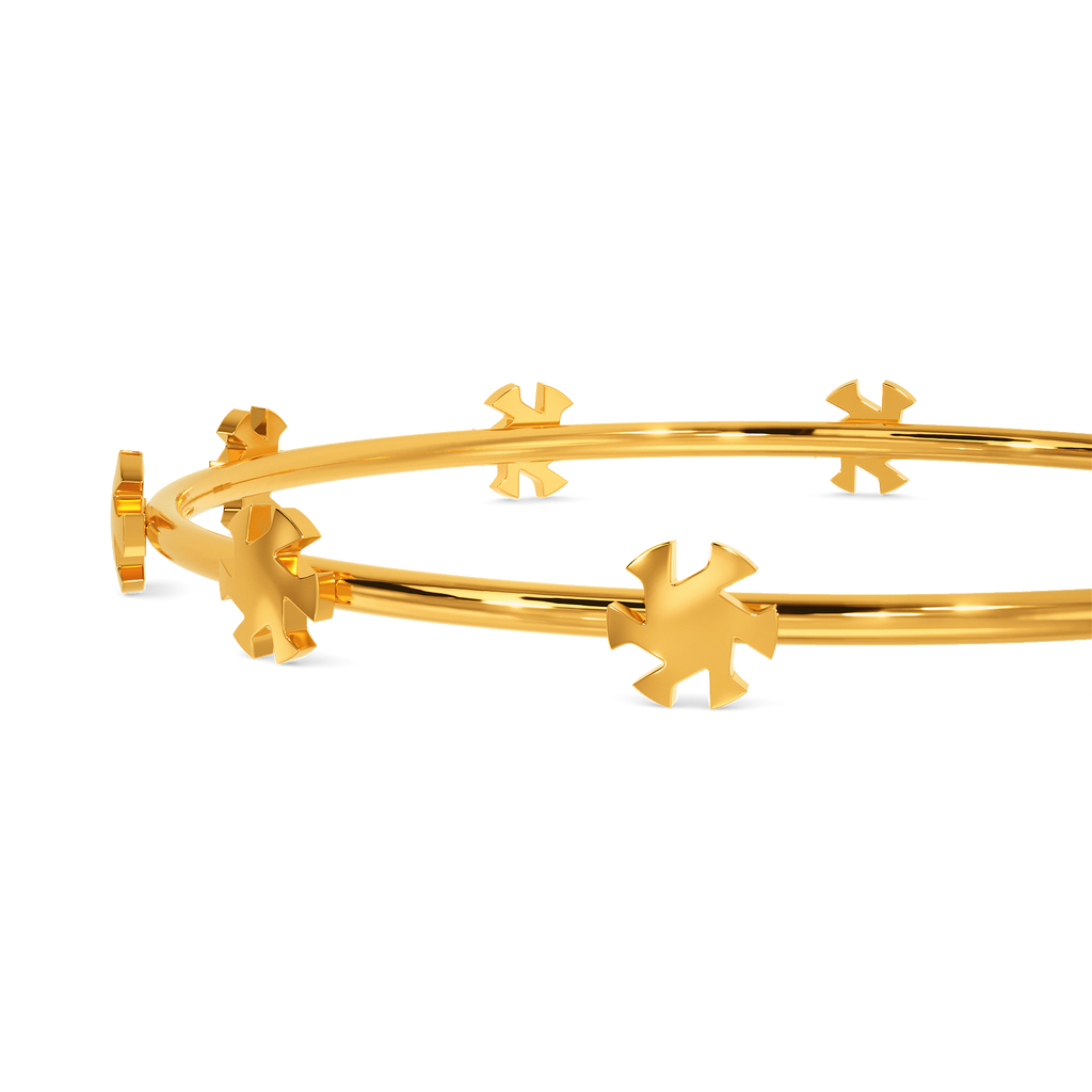 Flawless Capture Gold Bangles