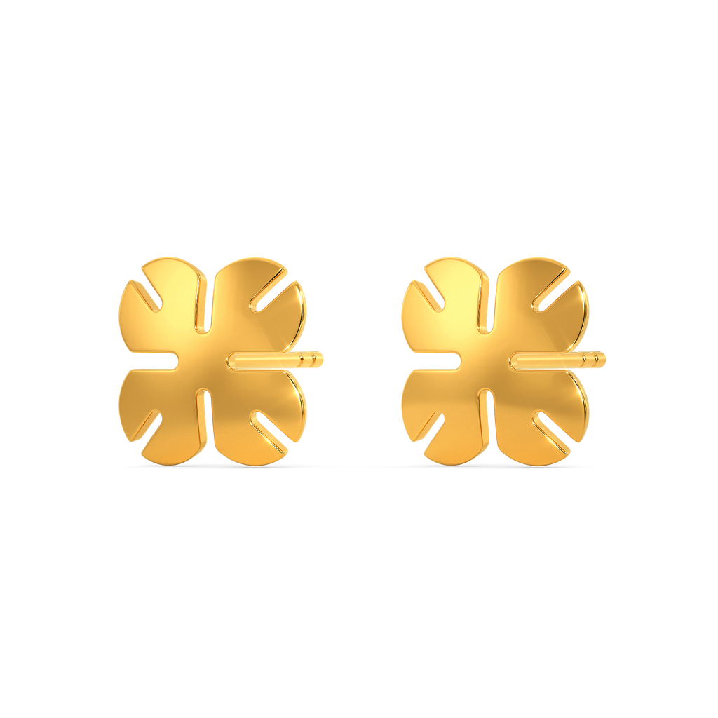Slitly Unwind Gold Earrings
