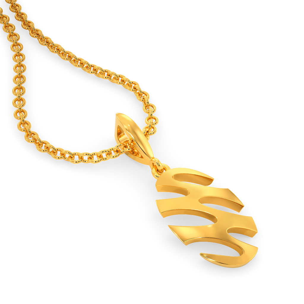 Slit Queued Gold Pendants