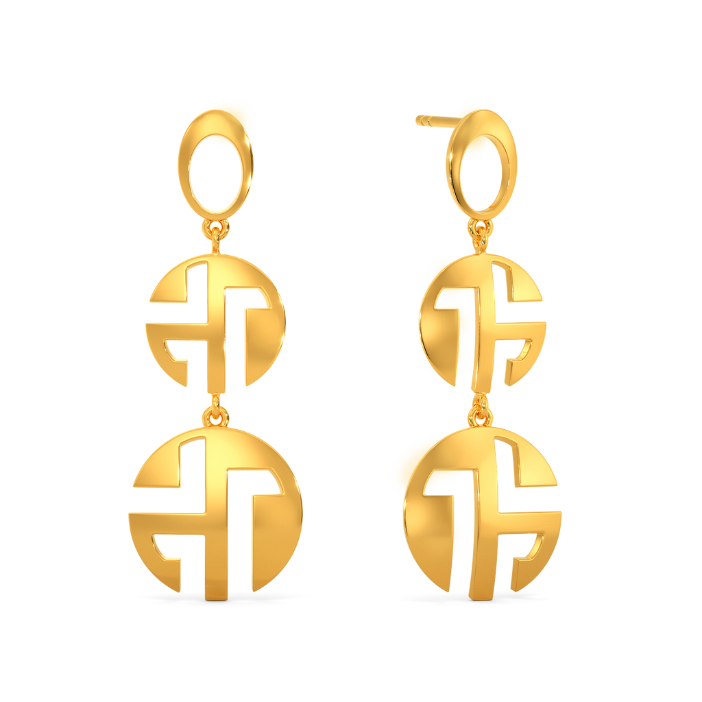 Inside Out Gold Earrings
