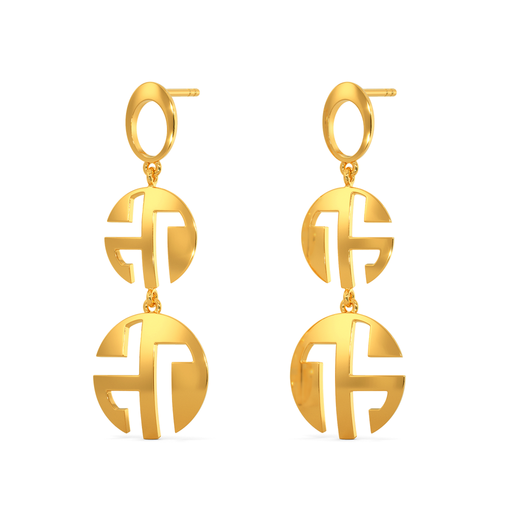 Inside Out Gold Earrings
